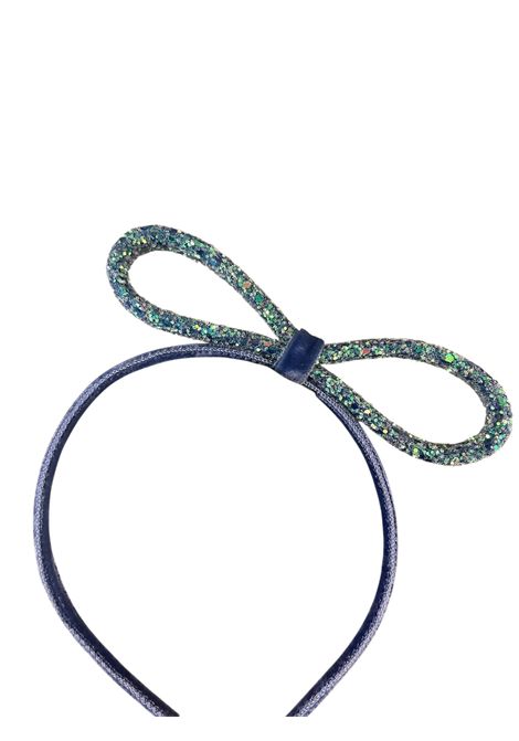 Cerchietto fiocco glitter Rò Rò | CR.525 GLITTERBL